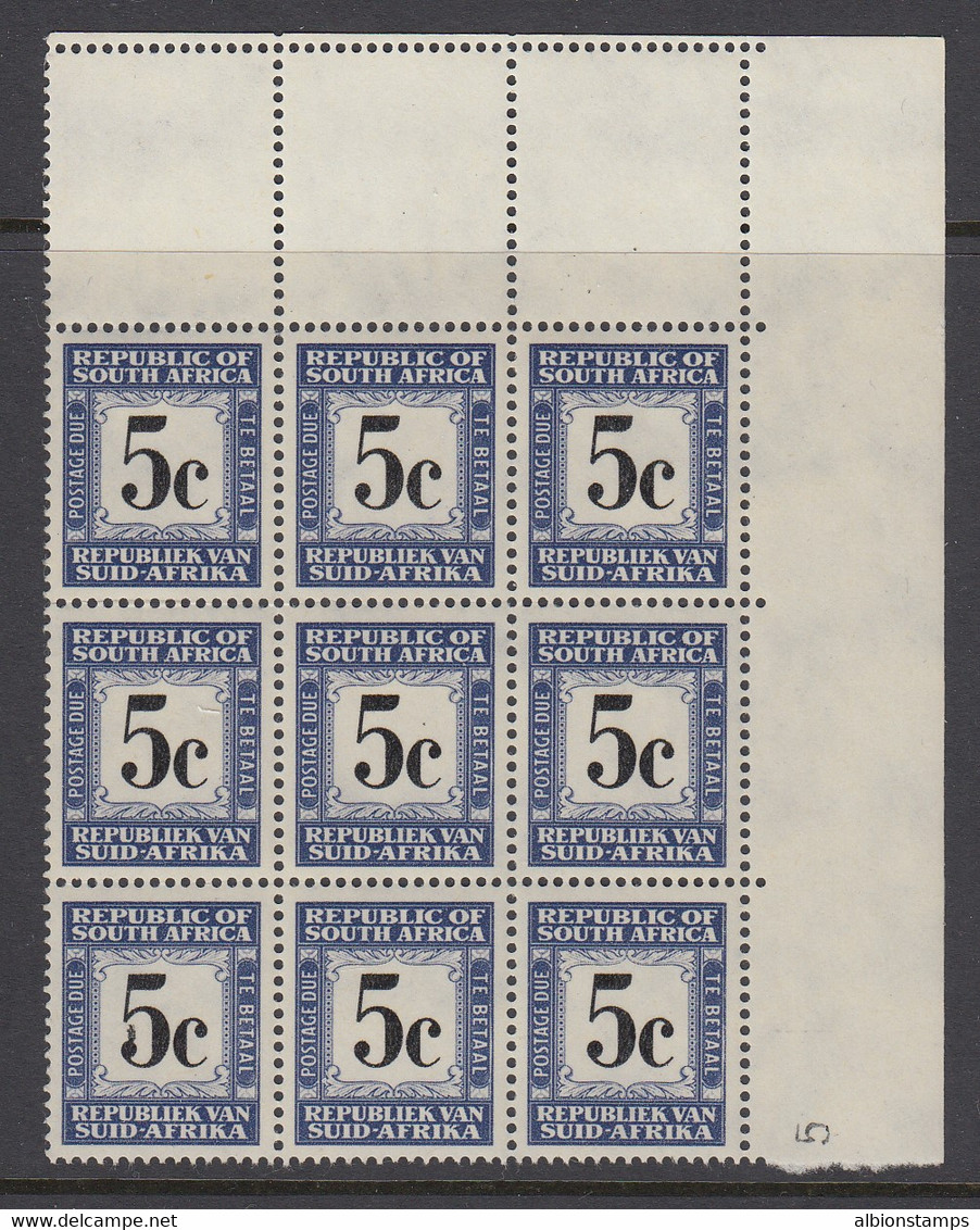 South Africa, SG D55 Var, MNH "Closed 5" Variety, R. 3/8 - Postage Due