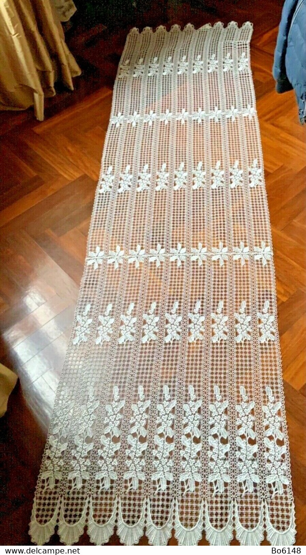 COPPIA TENDE Pizzo , Altezza 250 Cm. Larghezza 66 Cm. Usate Ottime Condizioni - Drapery