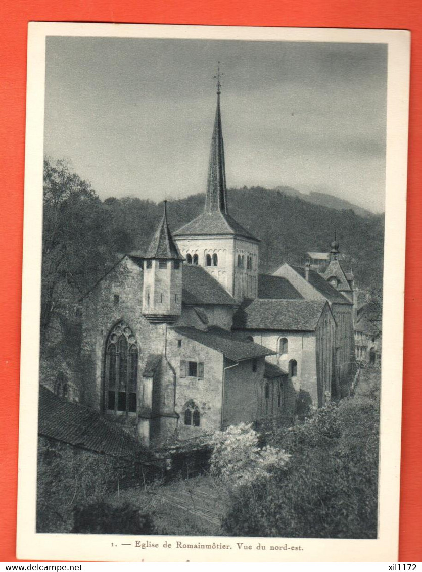 ZMD-38 Eglise De Romainmotier, Vue Du Nord-est.  Photo De Jongh. Non Circulé Grand Format - Romainmôtier-Envy