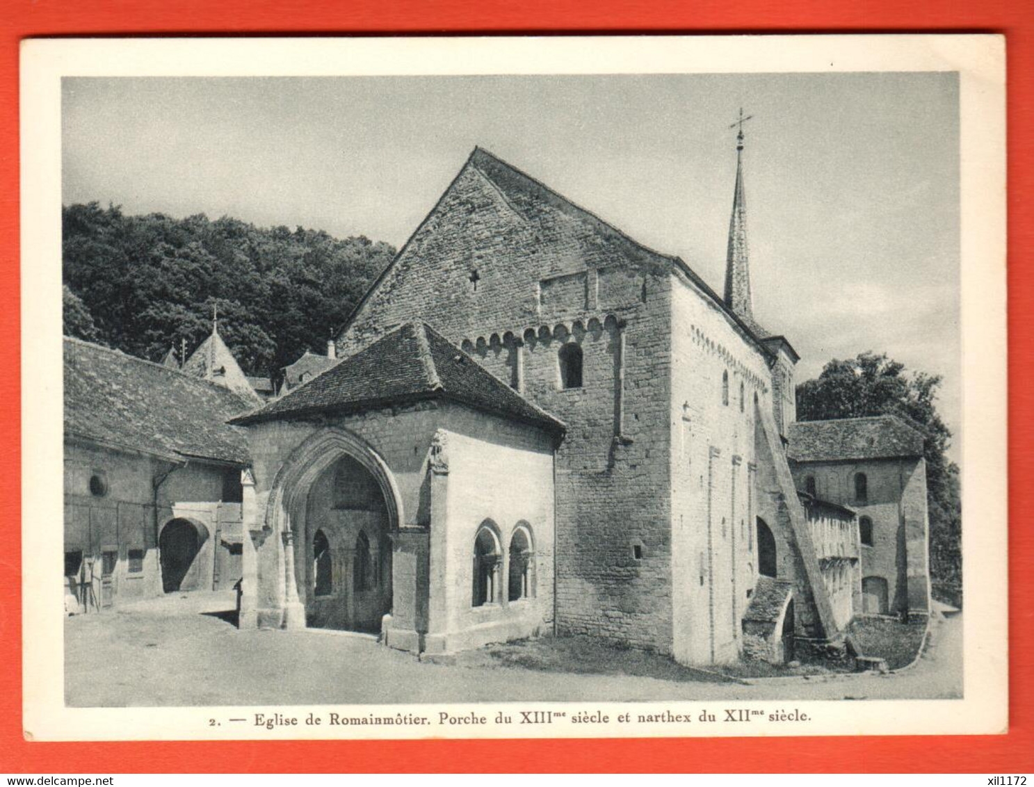 ZMD-39 Eglise De Romainmotier, Porche Du XIIIème Et Narthex Du XIIème.  Photo De Jongh. Non Circulé Grand Format - Romainmôtier-Envy