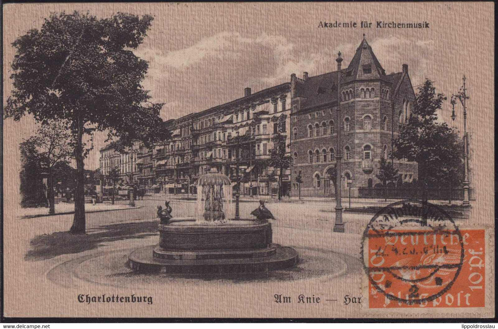 Gest. O-1000 Berlin Charlottenburg Akademie Für Lirchenmusik 1928, Kleiner Bug - Altri & Non Classificati