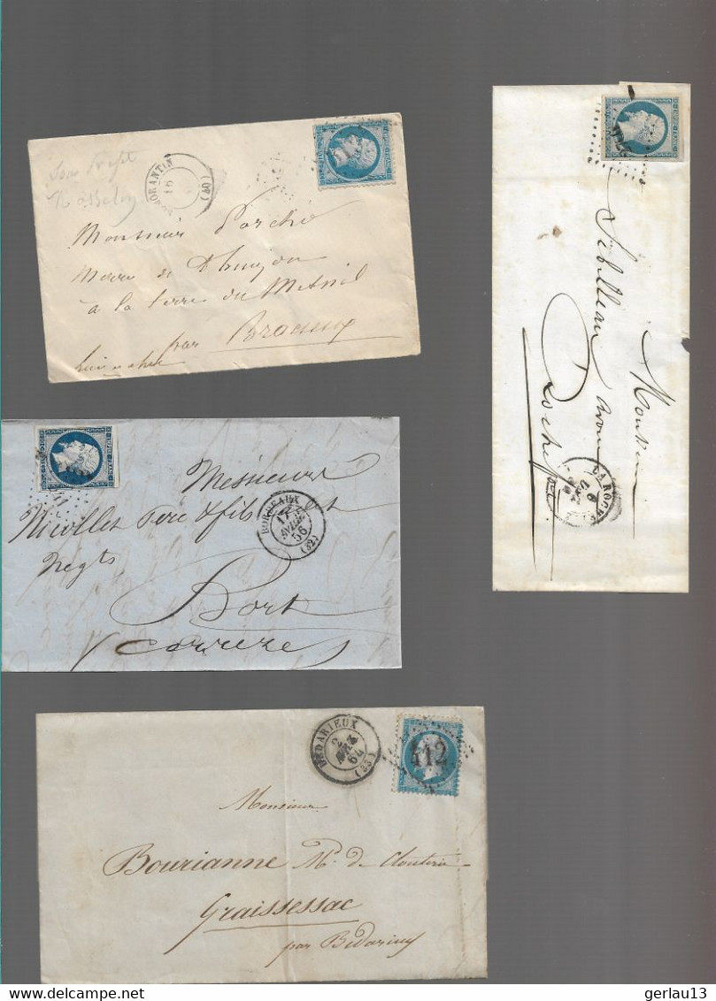 LOT  4 LETTRES ANCIENNES - 1849-1876: Classic Period