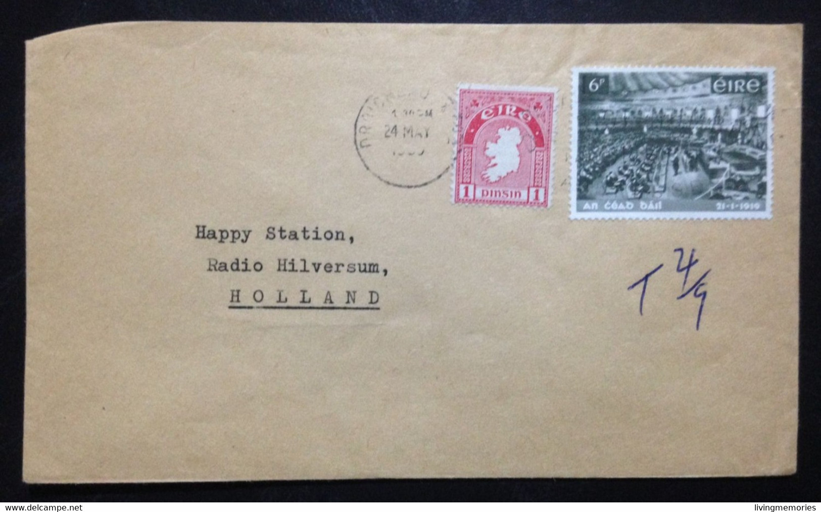 IRL96C, IRELAND, Circulated Cover To The Netherlands , 1969 - Storia Postale