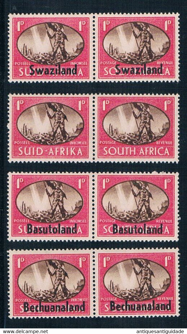 1945 British Colonies - 8 Values - South African Victory  Issues Set Of 2 Stamps From Of Each Of 4 Colonies. - Collections, Lots & Séries