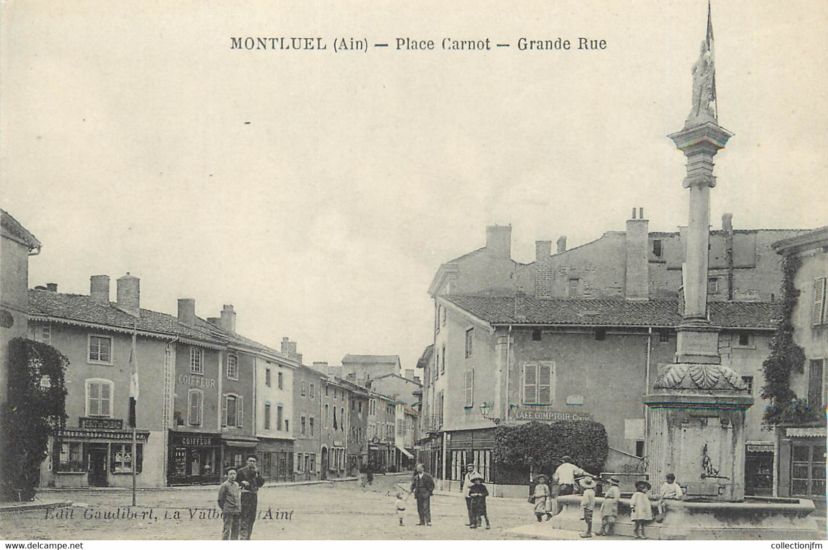 / CPA FRANCE 01 "Montluel, Place Carnot, Grande Rue" - Montluel
