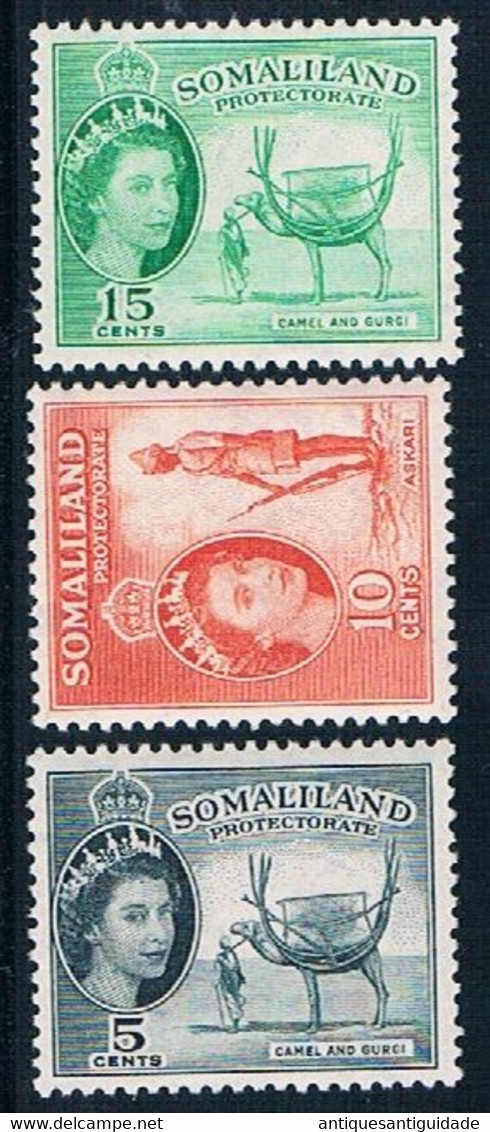 1953 Somaliland Prot. ​​​​​​- ​15 Cents -  3 Values. #128-30 - Somaliland (Protectorat ...-1959)