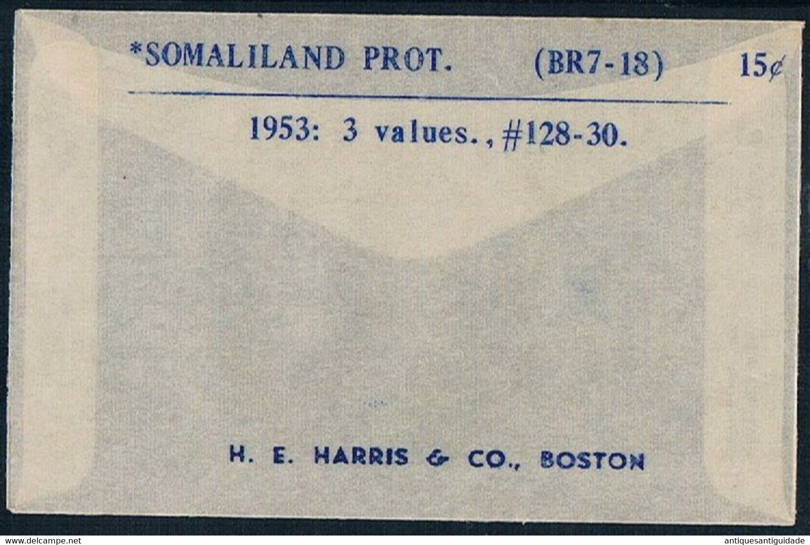 1953 Somaliland Prot. ​​​​​​- ​15 Cents -  3 Values. #128-30 - Somaliland (Protectorat ...-1959)