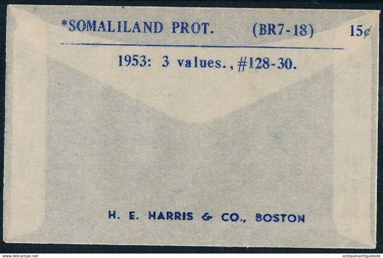 1953 Somaliland Prot. ​​​​​​- ​15 Cents -  3 Values. #128-30 - Somalilandia (Protectorado ...-1959)