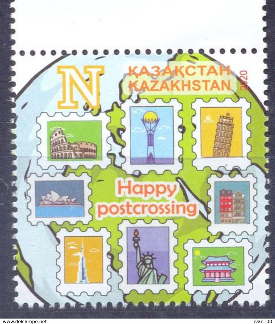 2020. Kazakhstan, Postcrossing, 1v,  Mint/** - Kazajstán