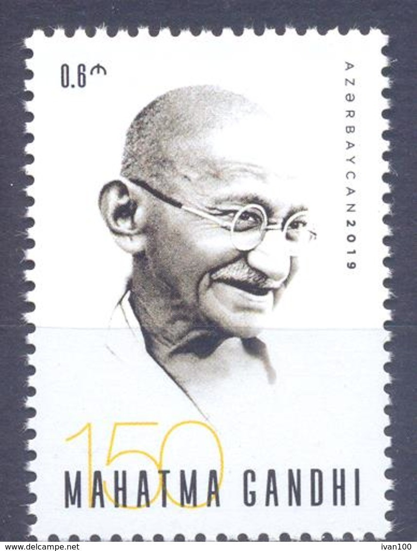 2019. Azerbaijan,Mahatma Gandhi, 1v, Mint/** - Azerbeidzjan