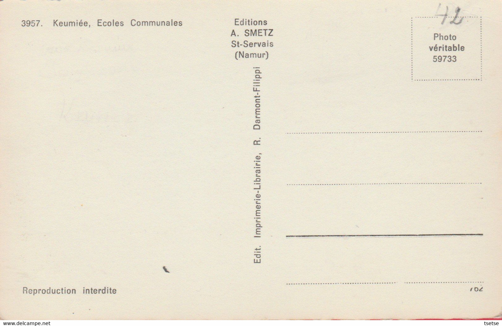 Keumiée - Ecoles Communales ( Voir Verso ) - Sambreville