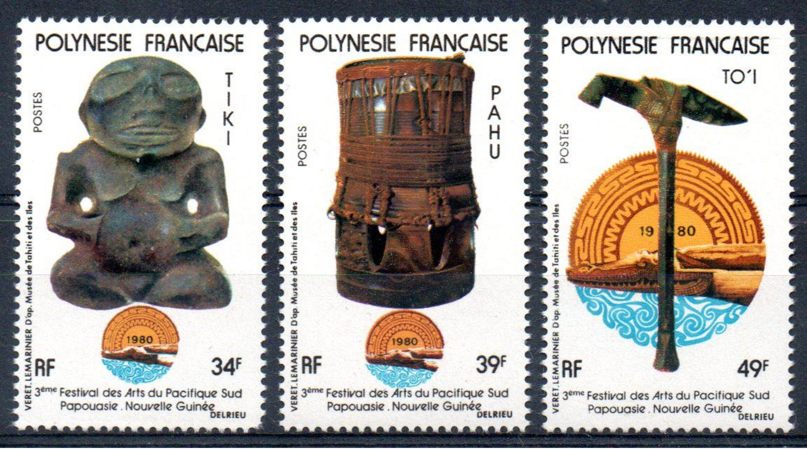 POLYNESIE - N° 153 à 155 - Neufs ** - MNH - Cote: 7,60 € - Nuevos