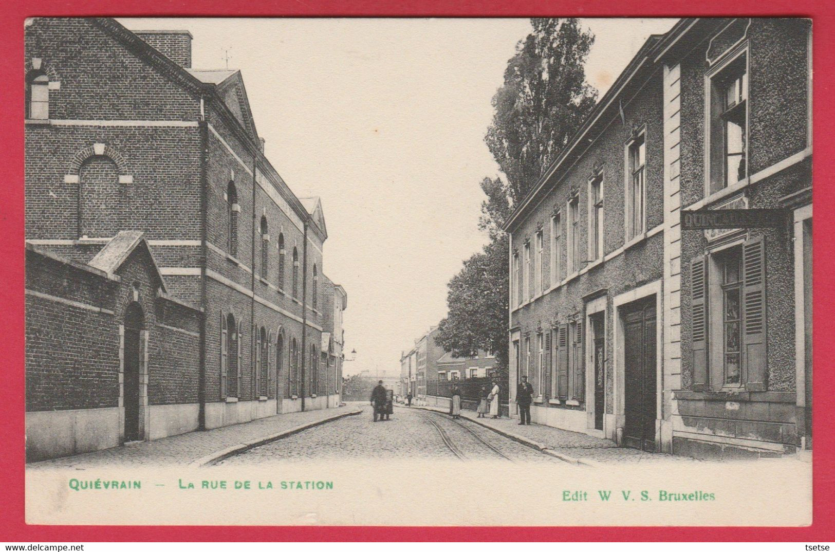 Quiévrain - La Rue De La Station  - 1907 ( Voir Verso ) - Quievrain