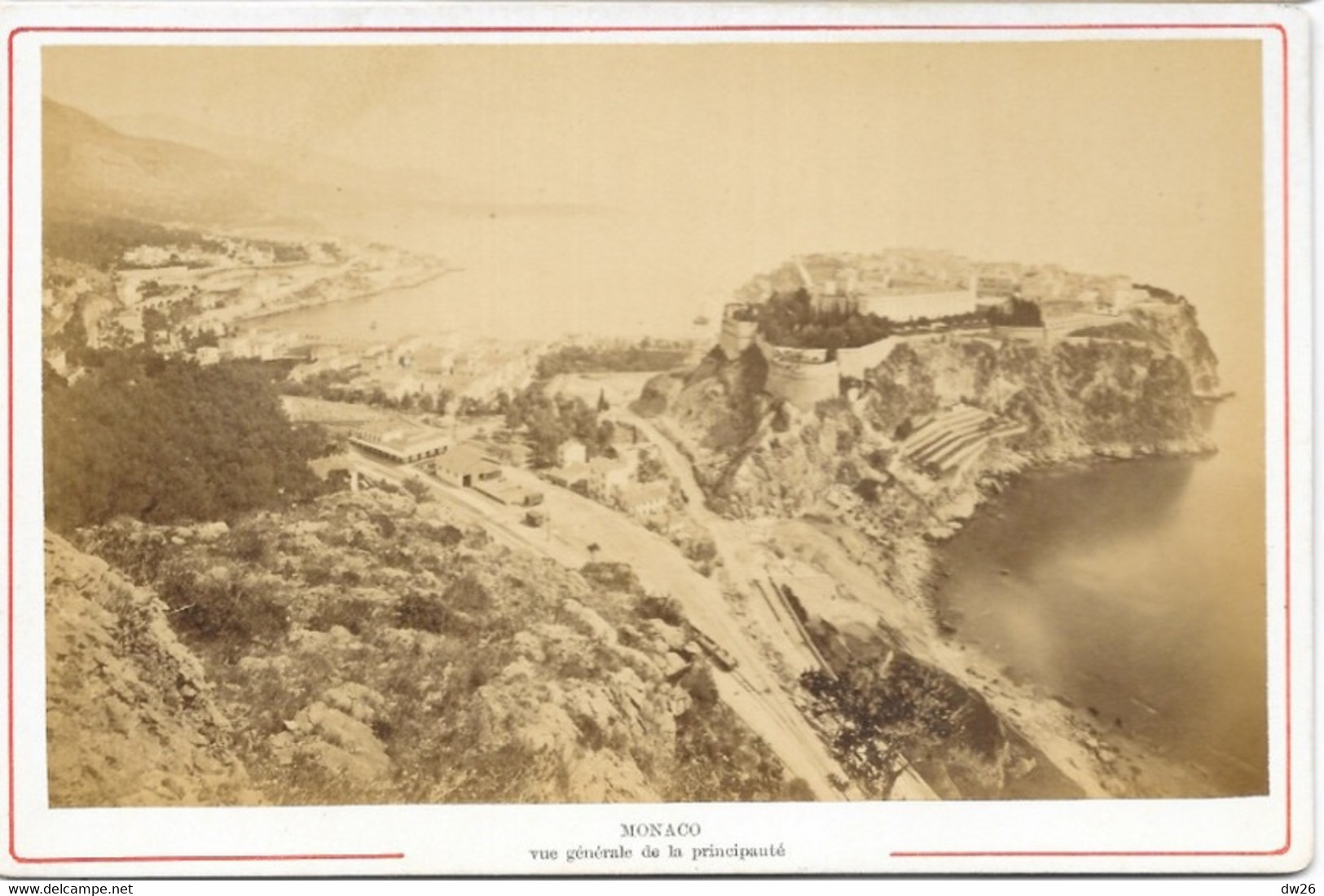 Photo Ancienne Au Bromure 1876 N° 97 - Monaco, Vue Générale De La Principauté, Le Rocher - Lieux