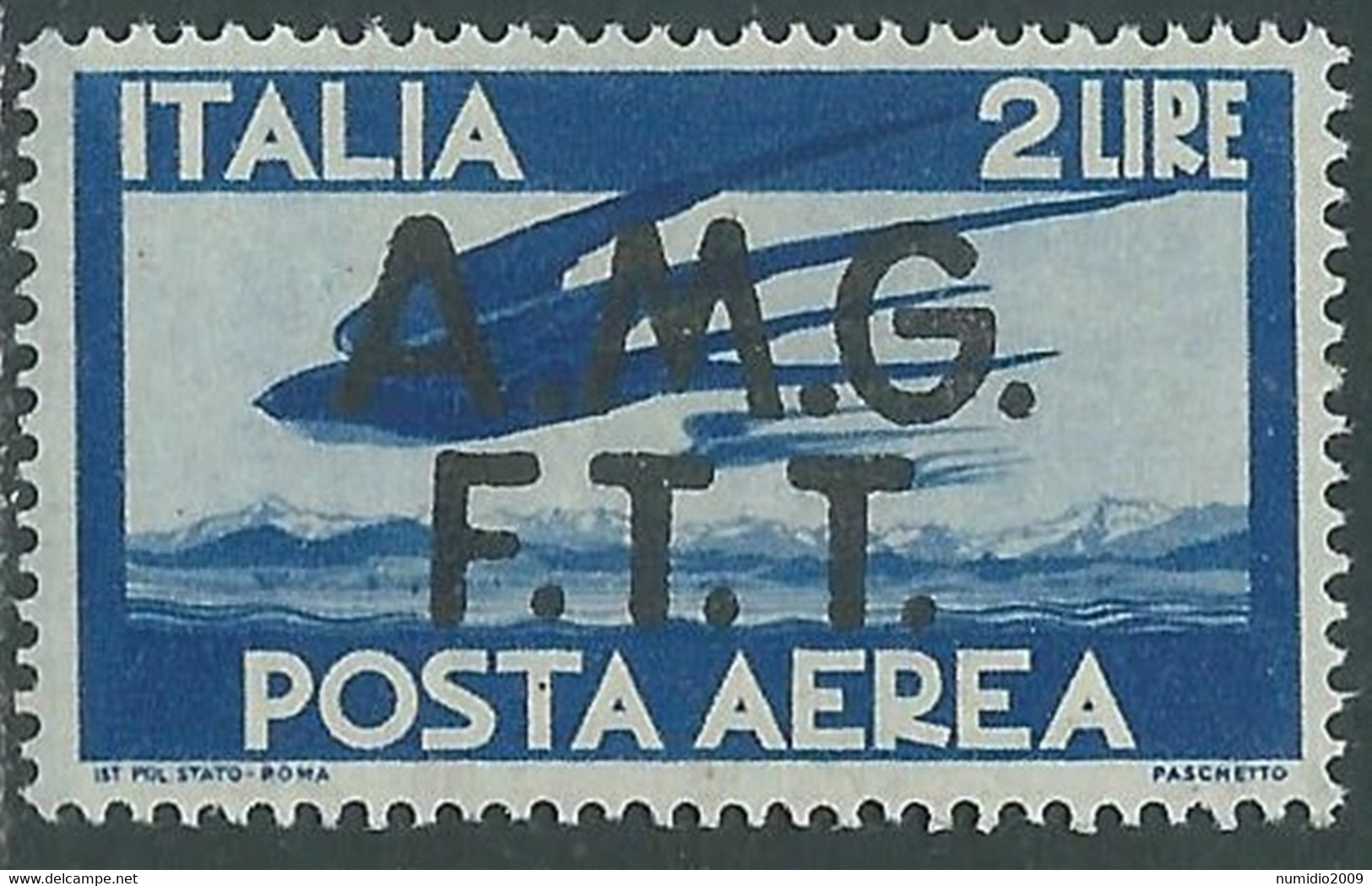 1947 TRIESTE A POSTA AEREA DEMOCRATICA 2 LIRE MNH ** - RE22-2 - Airmail