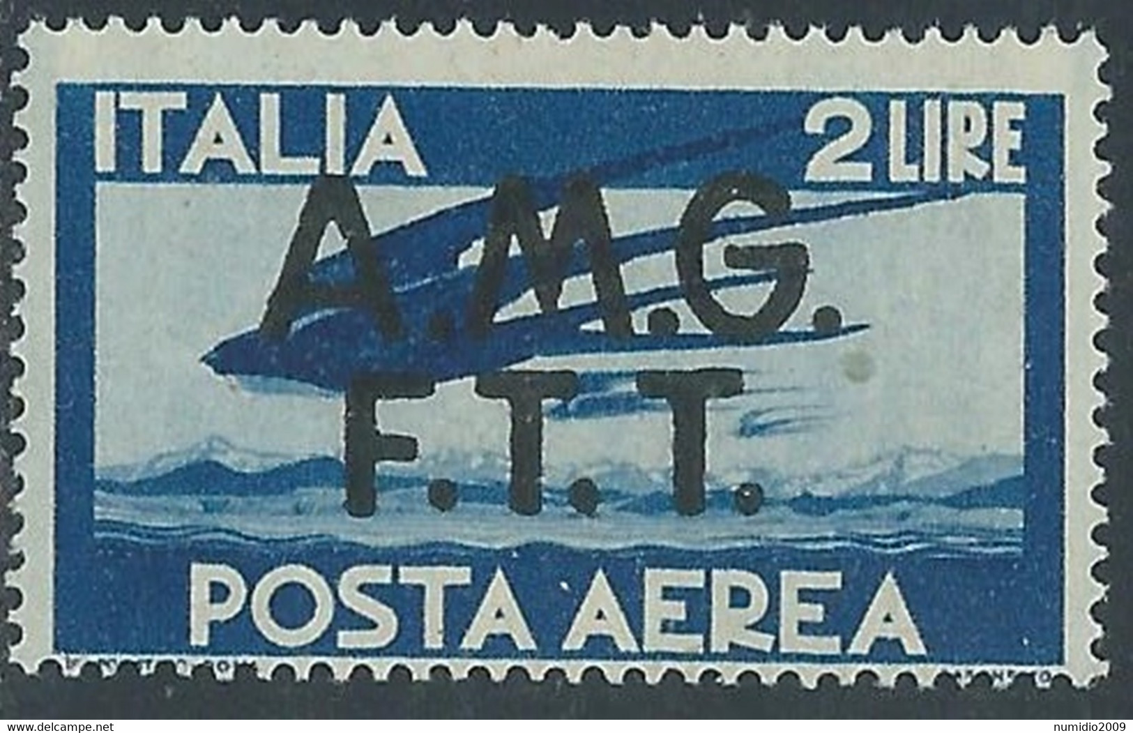 1947 TRIESTE A POSTA AEREA DEMOCRATICA 2 LIRE MNH ** - RE22-6 - Airmail