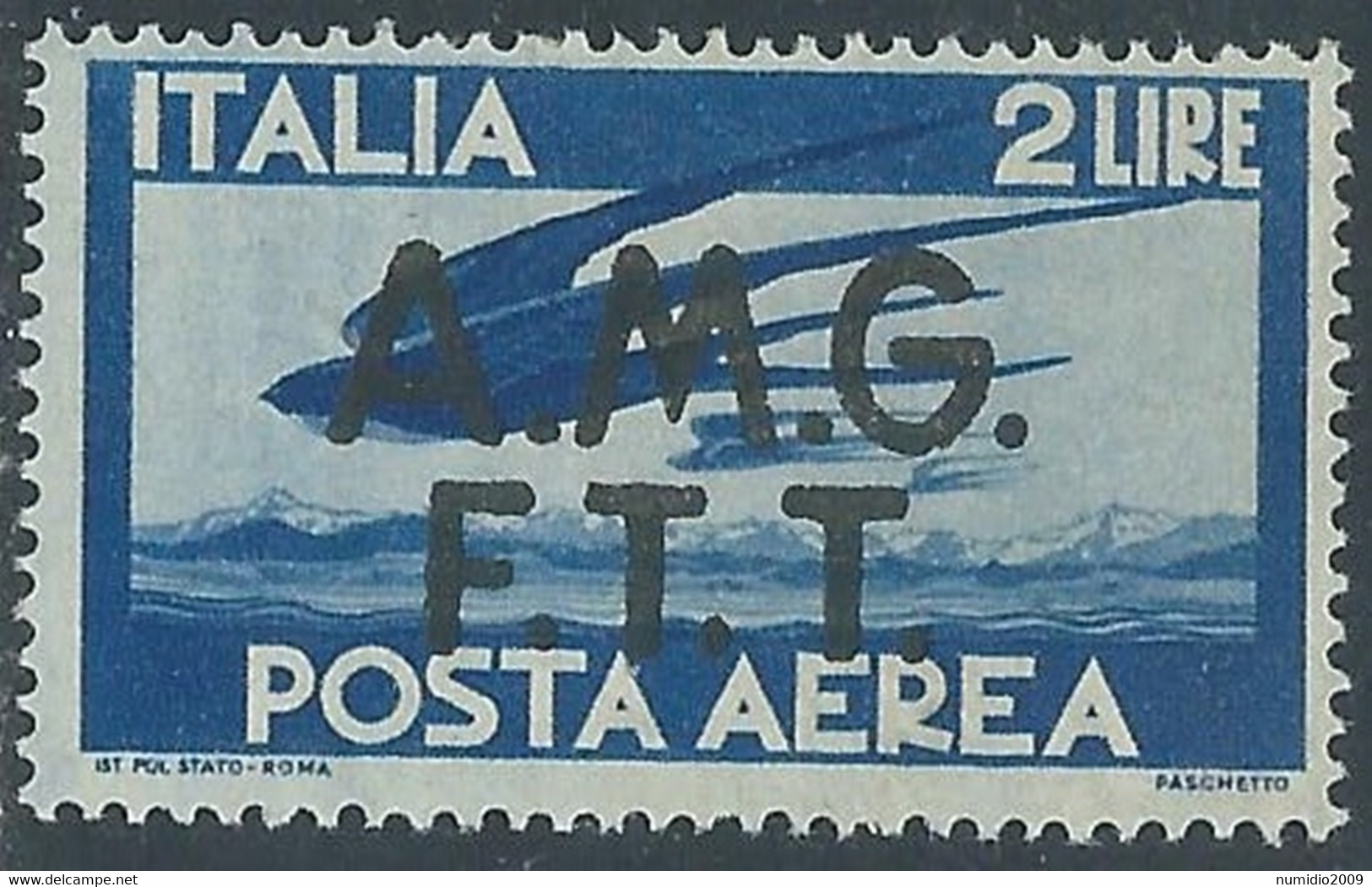 1947 TRIESTE A POSTA AEREA DEMOCRATICA 2 LIRE MNH ** - RE22-7 - Poste Aérienne