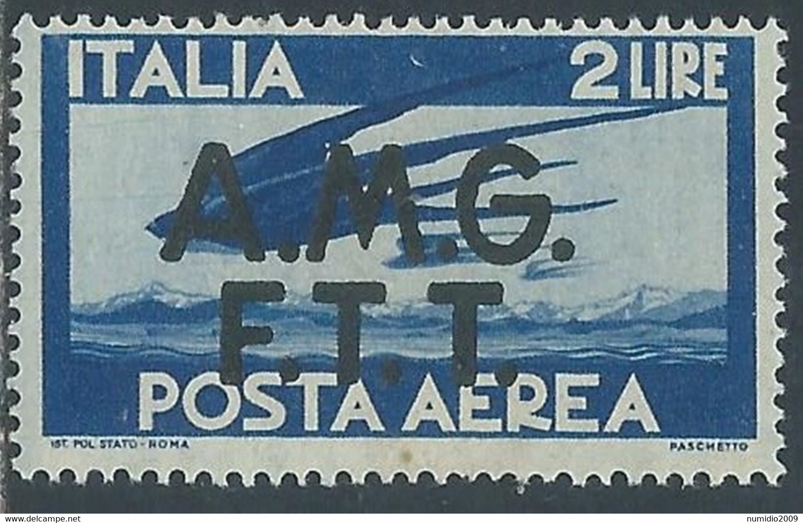 1947 TRIESTE A POSTA AEREA DEMOCRATICA 2 LIRE MNH ** - RE23-3 - Airmail