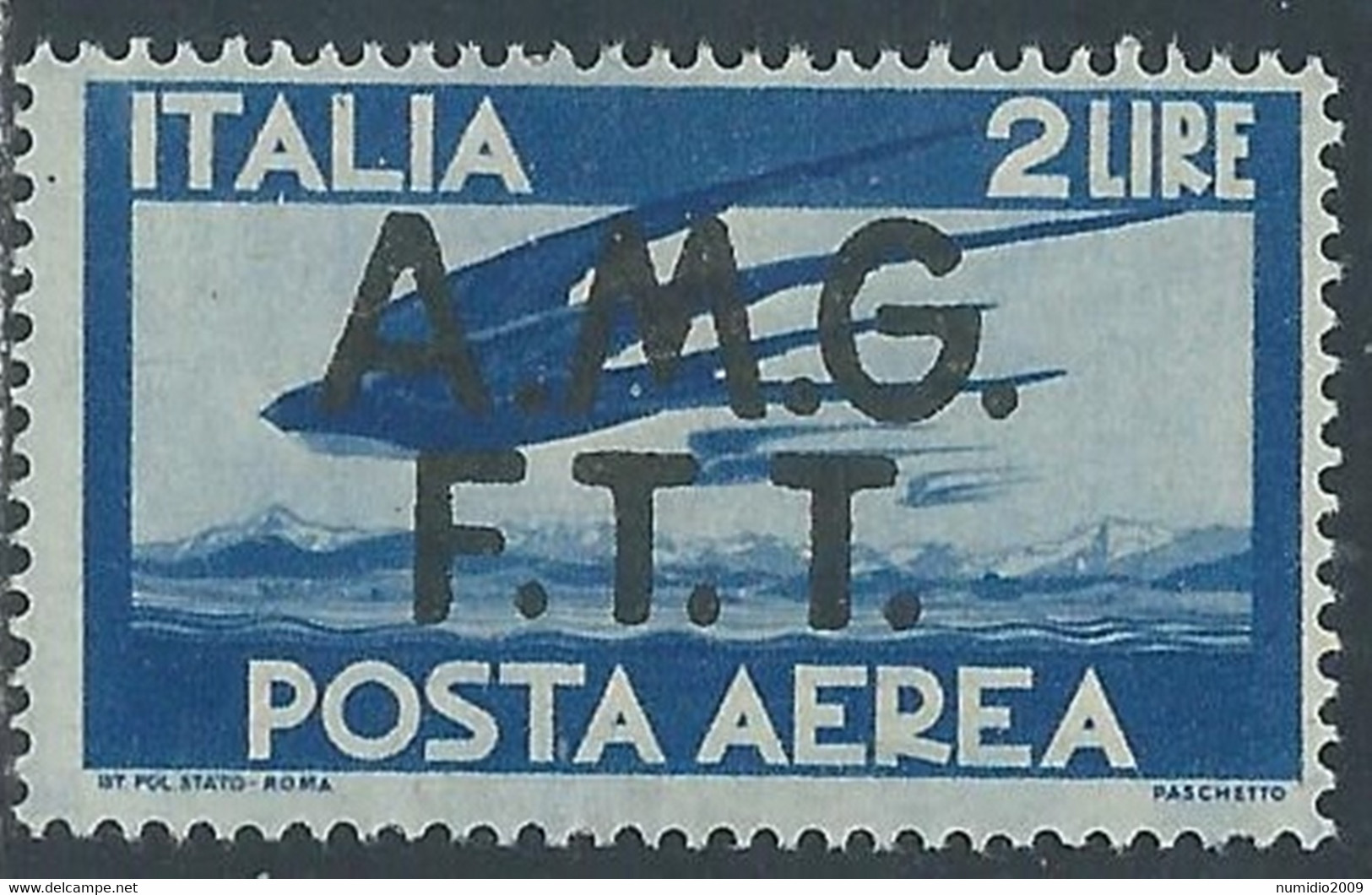 1947 TRIESTE A POSTA AEREA DEMOCRATICA 2 LIRE MNH ** - RE23-4 - Airmail