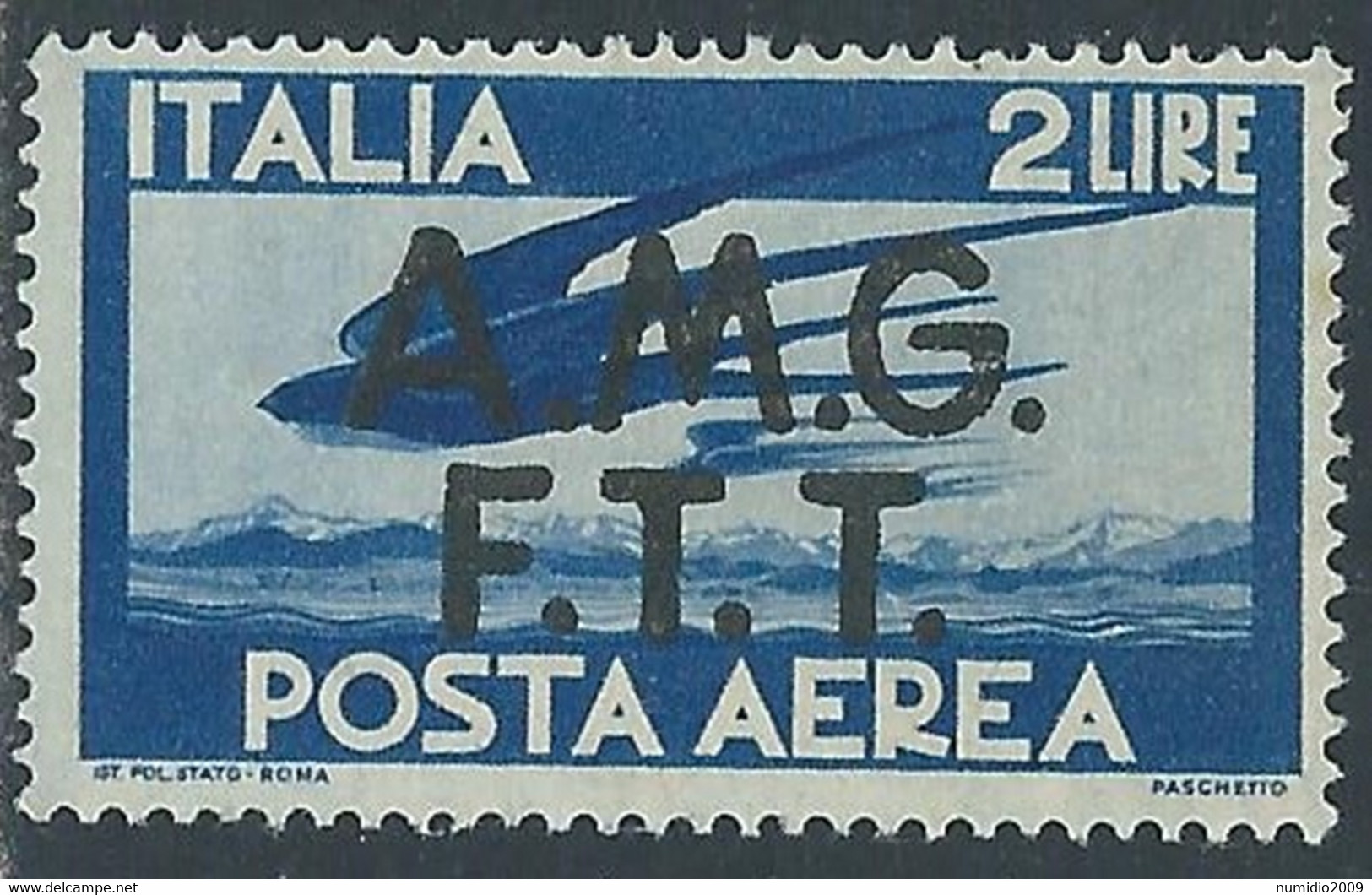 1947 TRIESTE A POSTA AEREA DEMOCRATICA 2 LIRE MNH ** - RE23-5 - Poste Aérienne