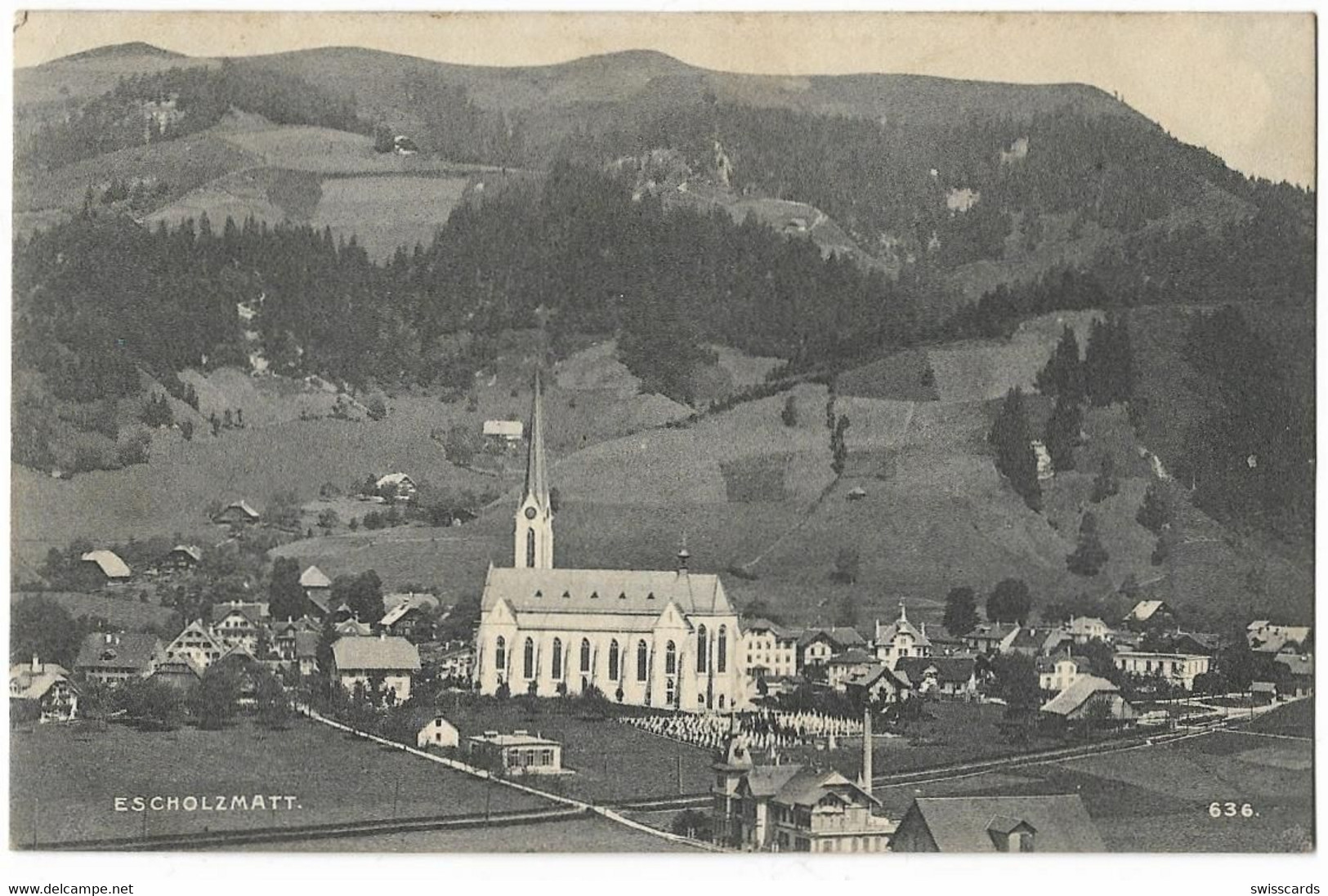 ESCHOLZMATT: Fabrik Mit Kirchquartier 1912 - Escholzmatt