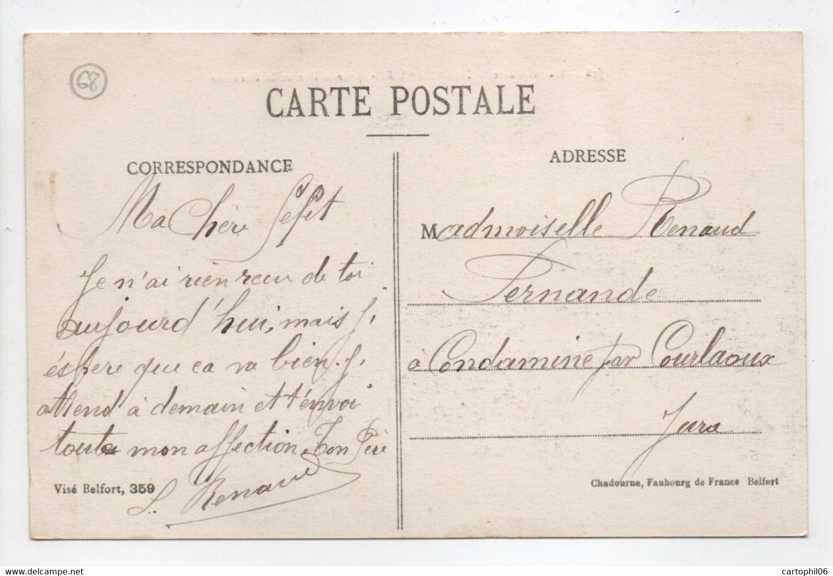 - CPA DANNEMARIE (68) - Grande-Rue Et La Fontaine - Edition Chadourne 718 - - Dannemarie