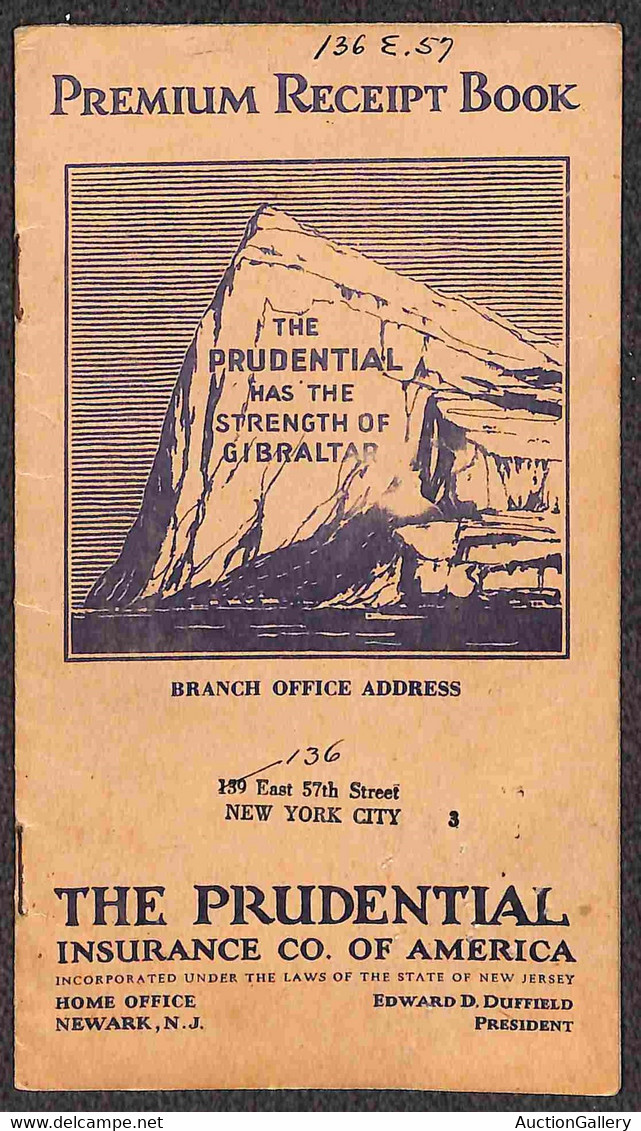 STATI UNITI D'AMERICA - DOCUMENTI - 1929/1932 - Libretto Assicurativo "The Prudential Insurance Company" Del Periodo - Sonstige & Ohne Zuordnung