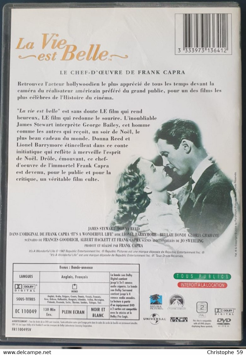 La Vie Est Belle. DVD. Frank Capra - Classic