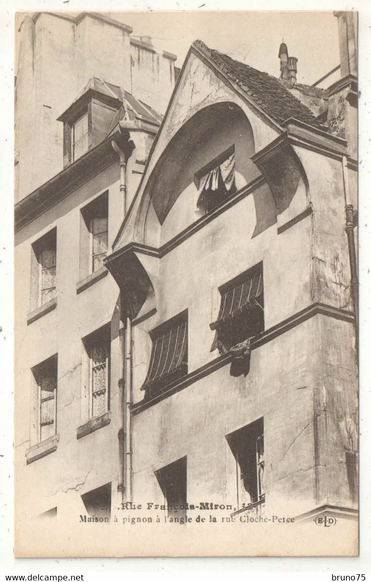 75 - PARIS 4 - Rue François-Miron, 12 - Maison à Pignon à L'angle De La Rue Cloche-Perce - ELD - Distretto: 04