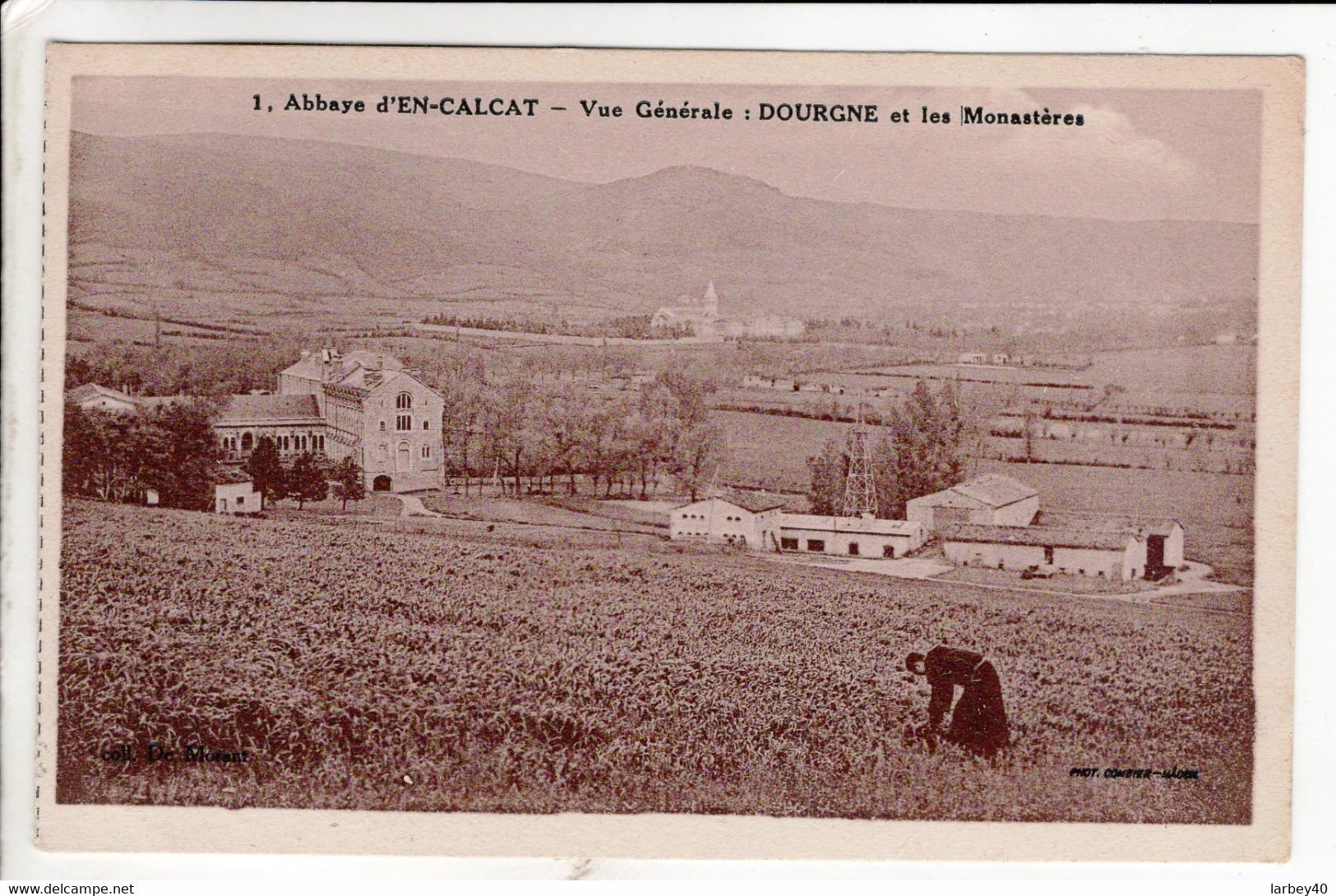 Cpa Abbaye D EN CALCAT Vue Generale DOURGNE Et Les Monast - Dourgne