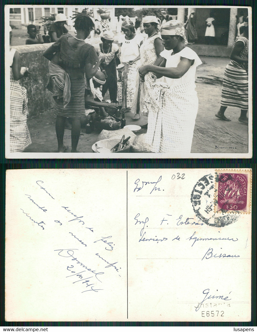 PORTUGAL - GUINÉ  [ 032 ] - COSTUMES VENDEDORES MERCADO ?!? - Guinea Bissau