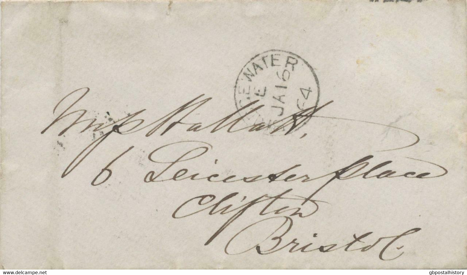 GB 1864 Cover BRIDGEWATER To CLIFTON - BRISTOL, NO PAID MARKS FOUND - Storia Postale