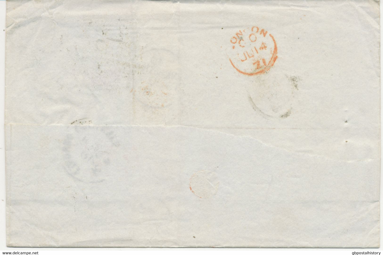 GB 1871 QV 2d Pl.13 (AI) And 3d Pl.6 (FF) On Cvr To ITALY „498 / MANCHESTER“ - Covers & Documents