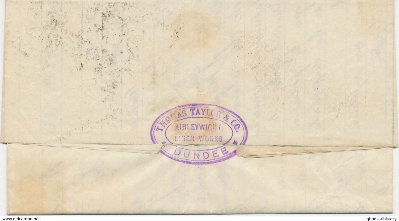 GB 1886 QV 4 D Dark Grey Green (SL) Single Postage VF Cover DUNDEE - VENEZUELA - Briefe U. Dokumente