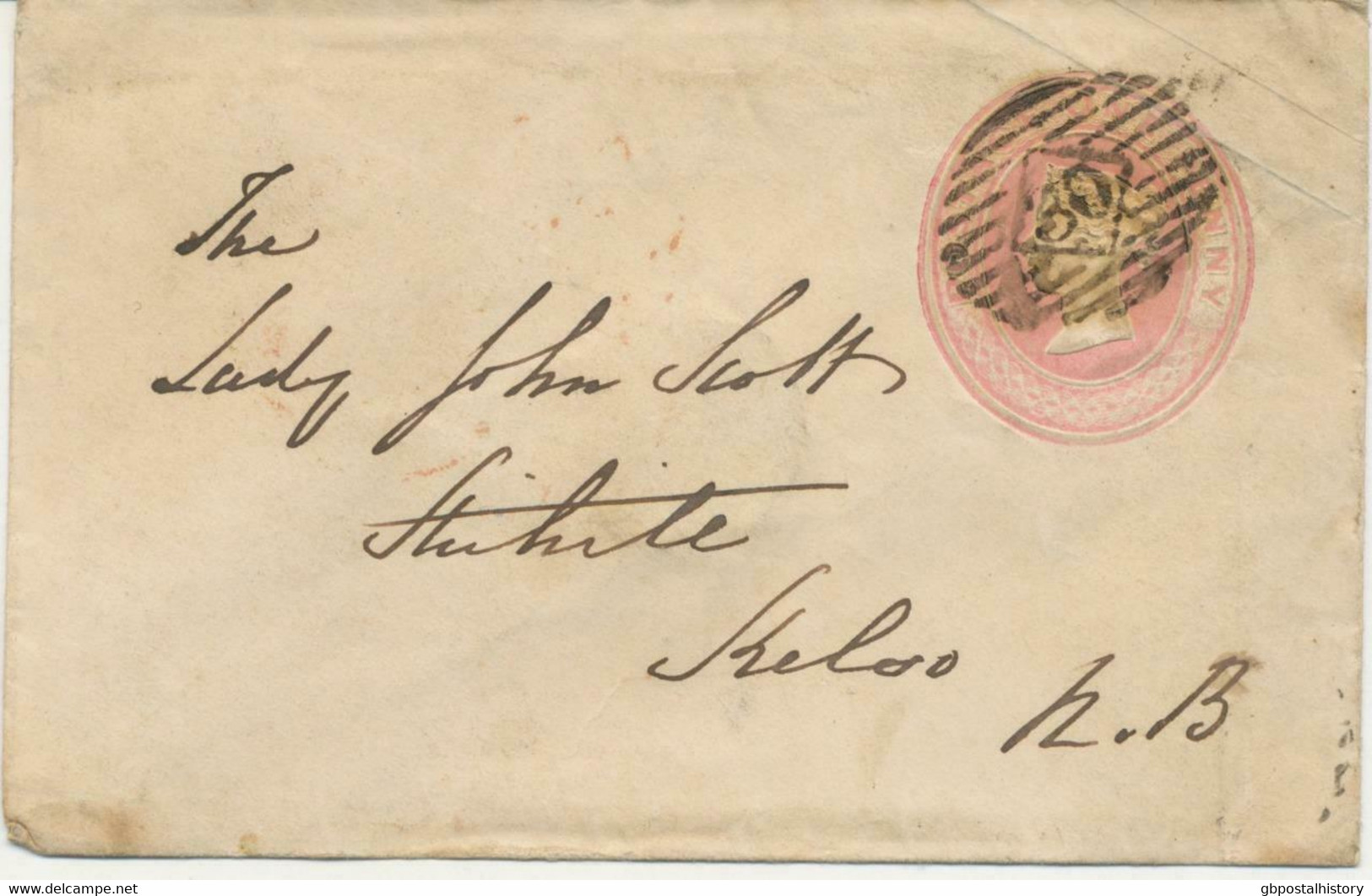 GB LONDON Inland Office „30“ Numeral Postmark (Parmenter 30A) Superb QV 1d Env - Briefe U. Dokumente