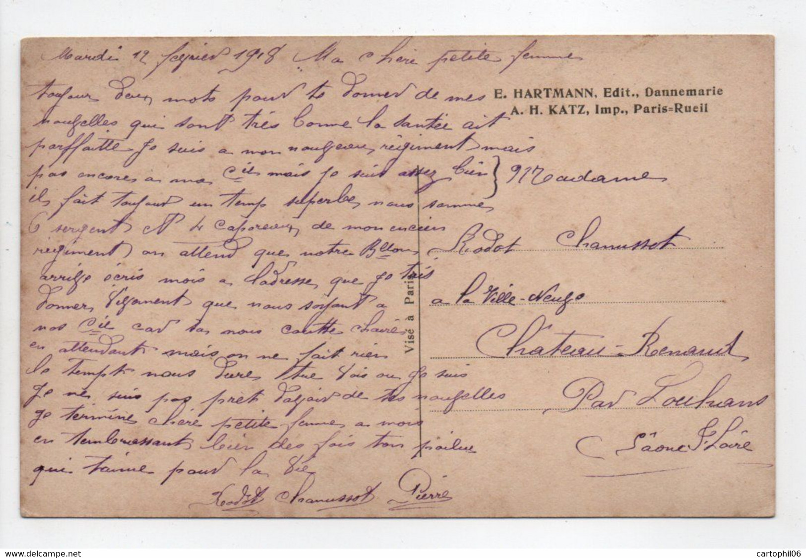 - CPA DANNEMARIE (68) - Route De Delle Et Du Marché 1918 (avec Personnages) - Edition HARTMANN N° 22 - - Dannemarie