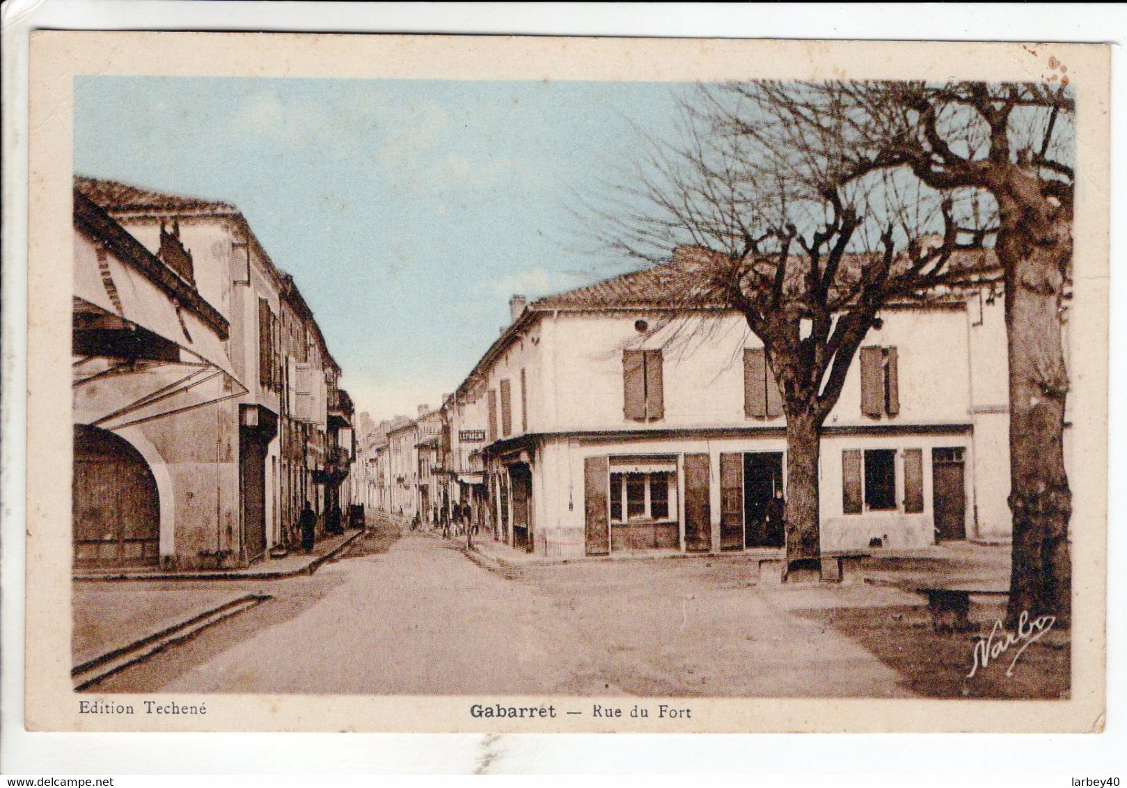 Cpa Gabarret Rue Du Fort - Gabarret