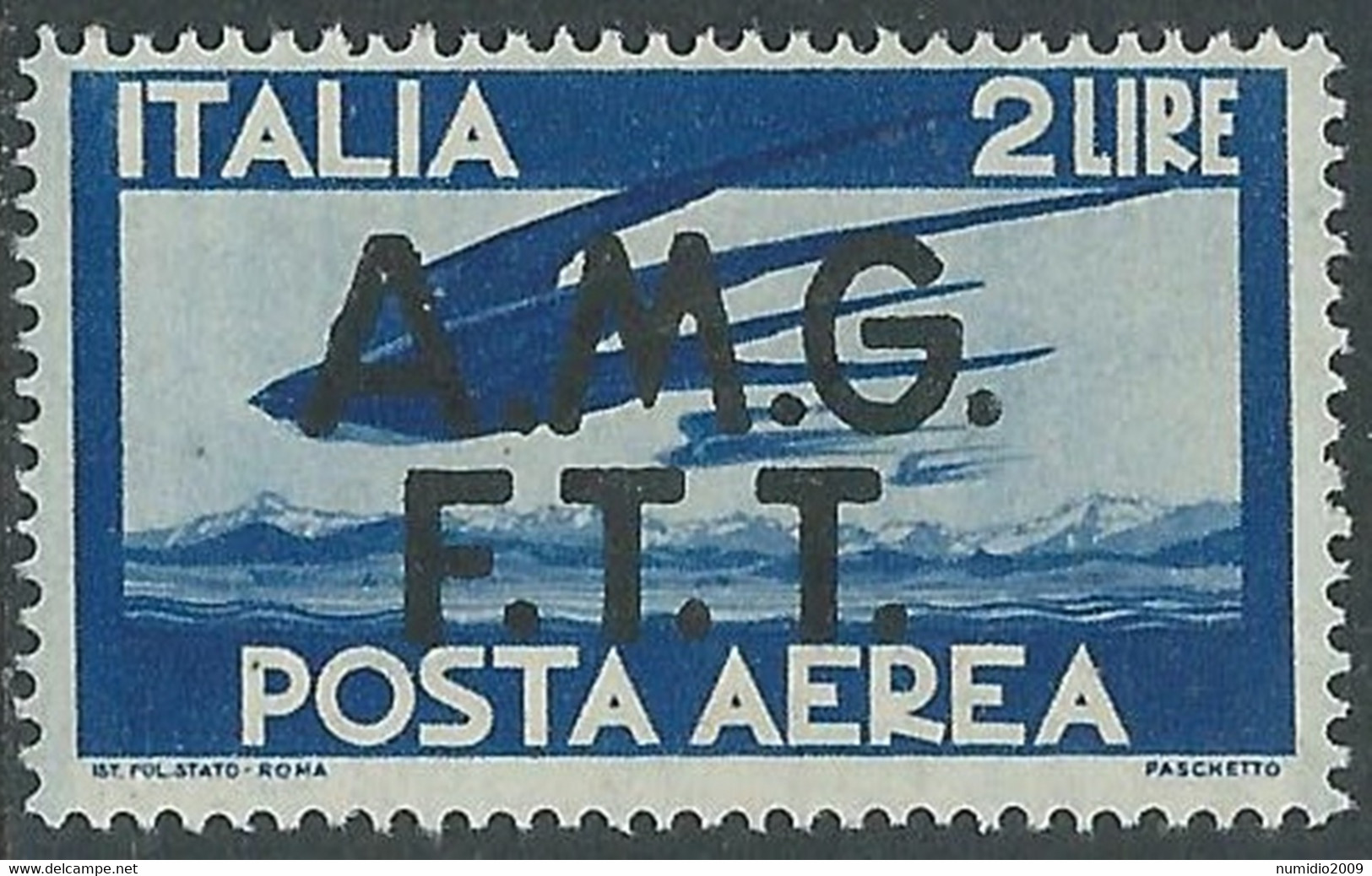 1947 TRIESTE A POSTA AEREA DEMOCRATICA 2 LIRE MNH ** - RE2-2 - Airmail