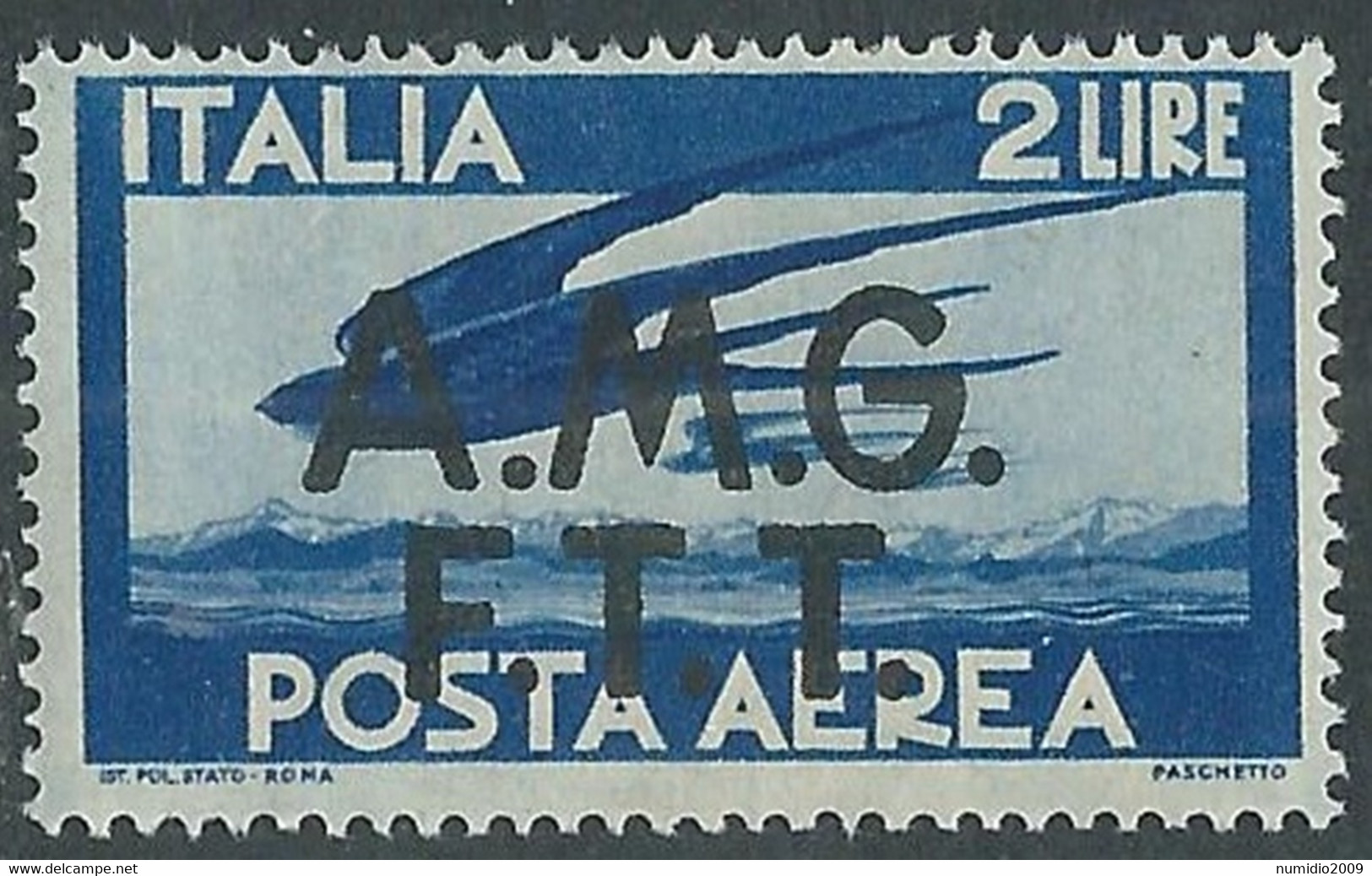1947 TRIESTE A POSTA AEREA DEMOCRATICA 2 LIRE MNH ** - RE2-6 - Airmail