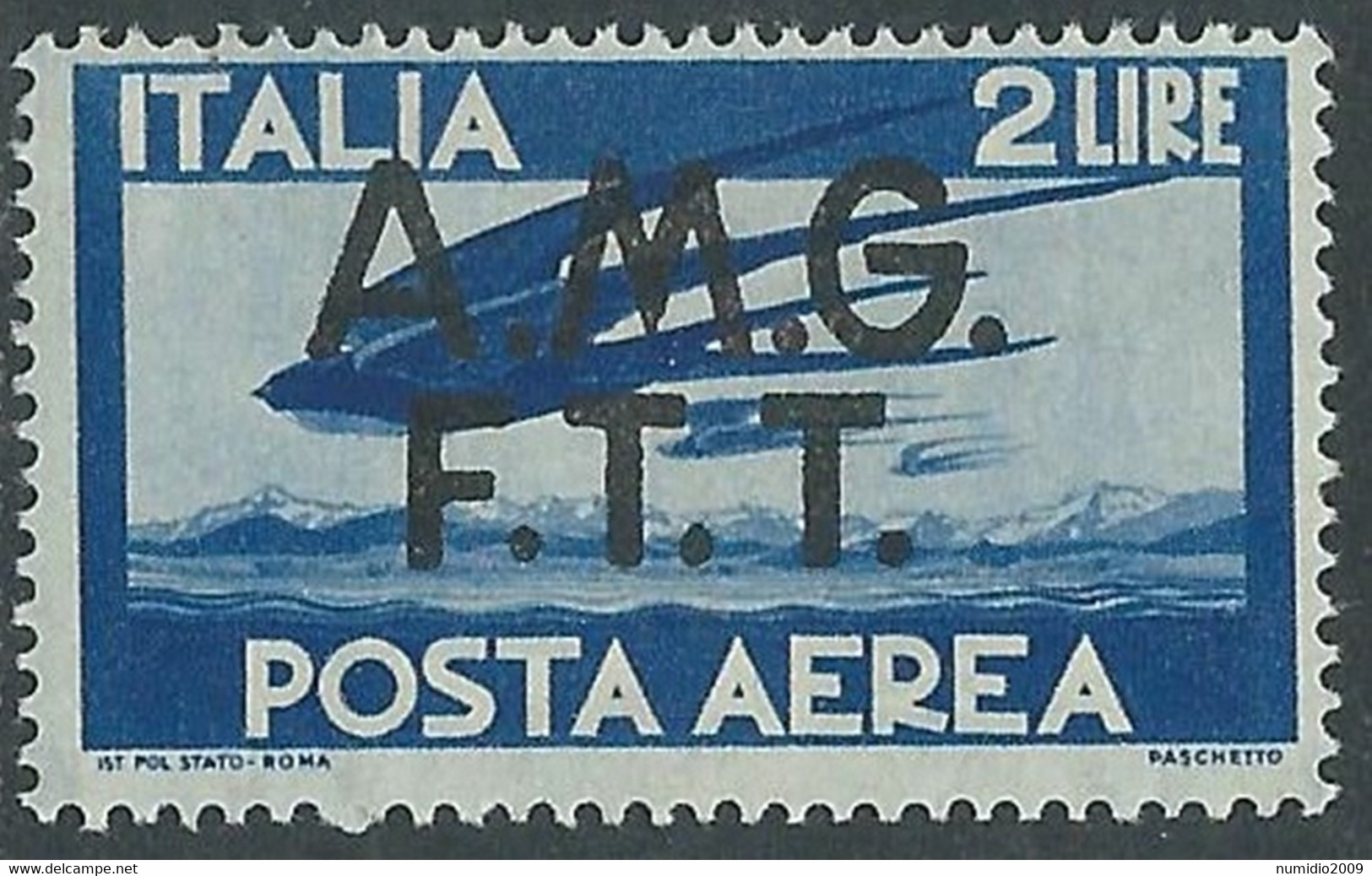 1947 TRIESTE A POSTA AEREA DEMOCRATICA 2 LIRE MNH ** - RE2-7 - Poste Aérienne