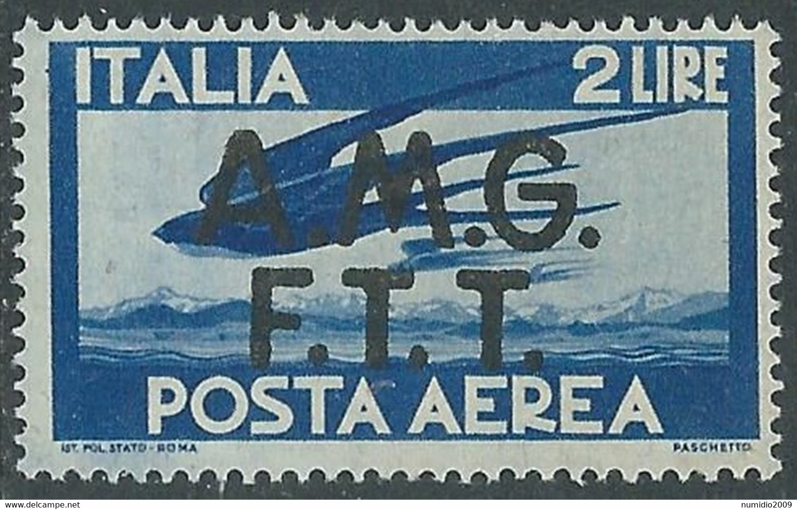 1947 TRIESTE A POSTA AEREA DEMOCRATICA 2 LIRE MNH ** - RE2-8 - Airmail