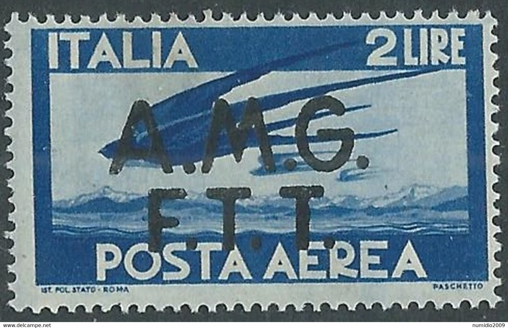 1947 TRIESTE A POSTA AEREA DEMOCRATICA 2 LIRE MNH ** - RE17-2 - Airmail