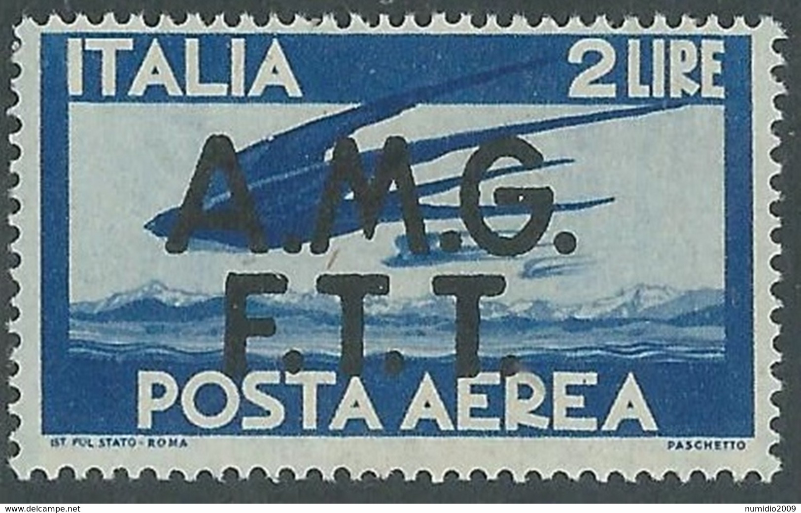 1947 TRIESTE A POSTA AEREA DEMOCRATICA 2 LIRE MNH ** - RE17-5 - Airmail