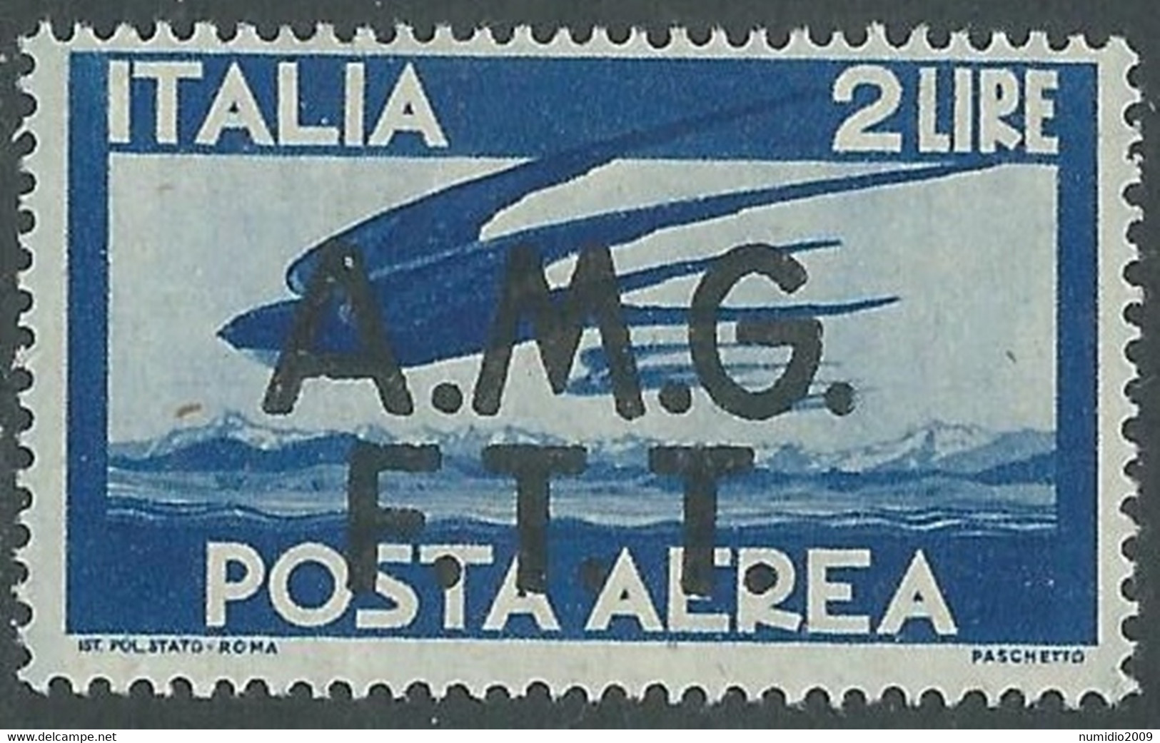 1947 TRIESTE A POSTA AEREA DEMOCRATICA 2 LIRE MNH ** - RE17-6 - Poste Aérienne