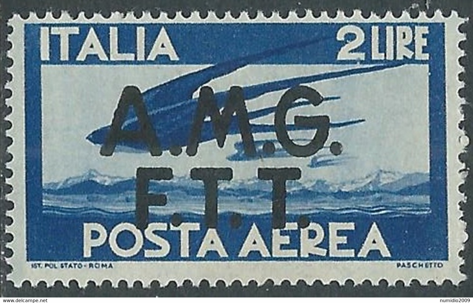 1947 TRIESTE A POSTA AEREA DEMOCRATICA 2 LIRE MNH ** - RE17-8 - Airmail