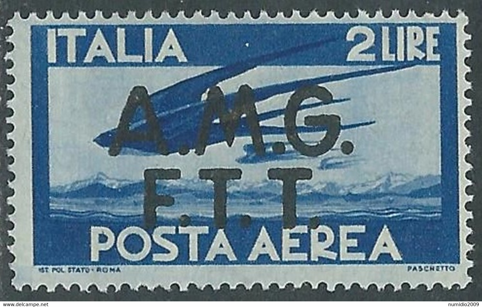 1947 TRIESTE A POSTA AEREA DEMOCRATICA 2 LIRE MNH ** - RE17-9 - Luftpost