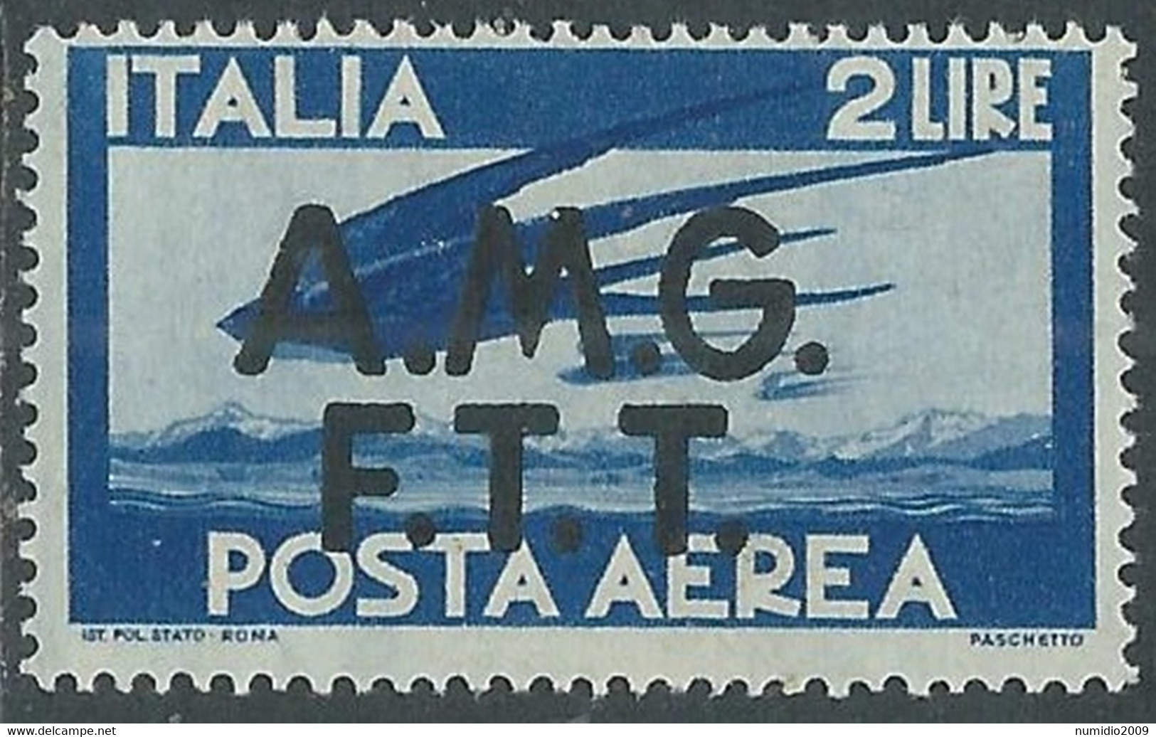 1947 TRIESTE A POSTA AEREA DEMOCRATICA 2 LIRE MNH ** - RE21-4 - Airmail