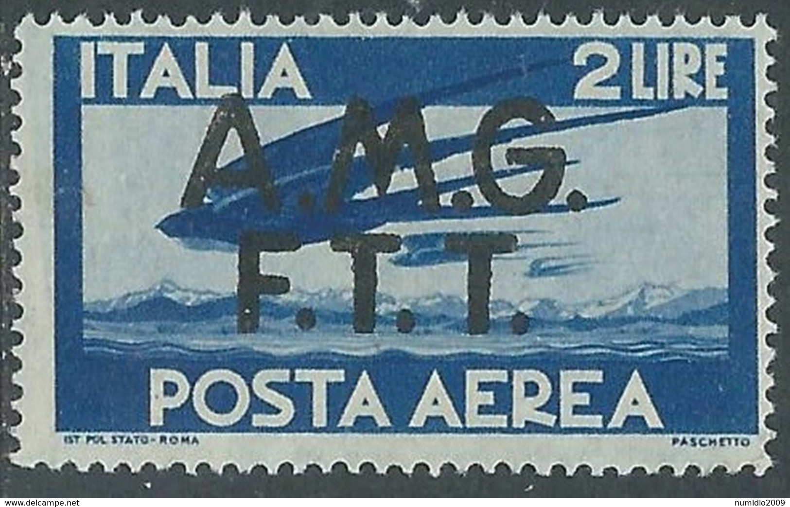 1947 TRIESTE A POSTA AEREA DEMOCRATICA 2 LIRE MNH ** - RE21-7 - Poste Aérienne