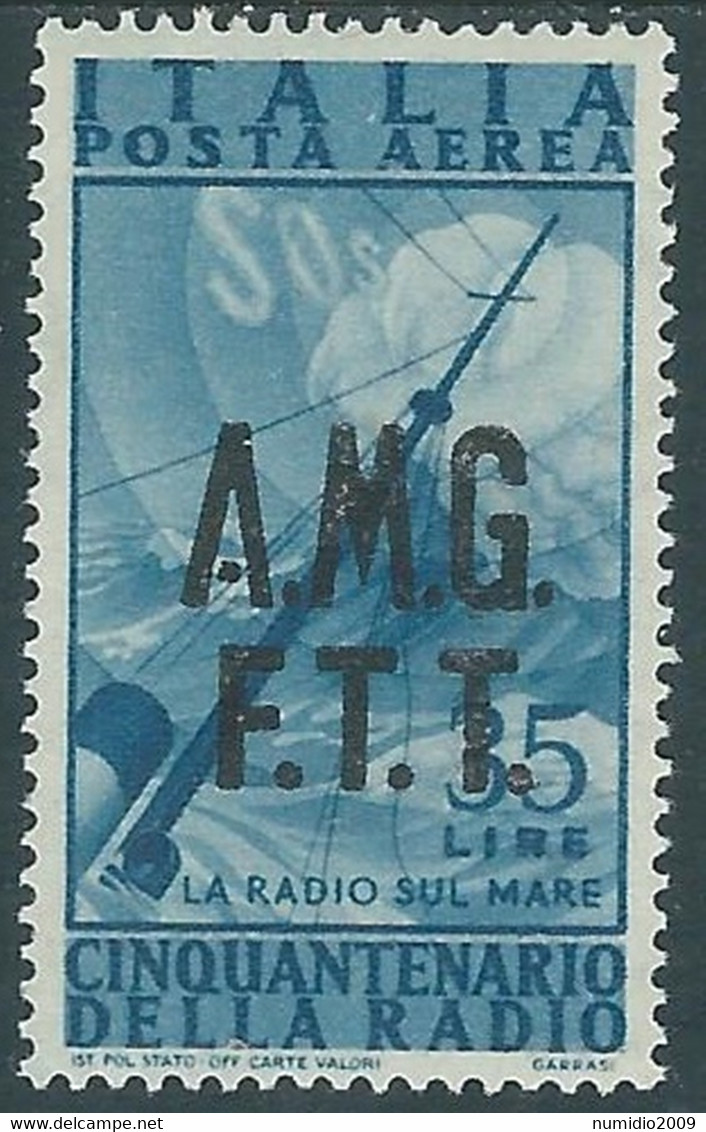 1947 TRIESTE A POSTA AEREA RADIO 35 LIRE MH * - RE21-8 - Posta Aerea