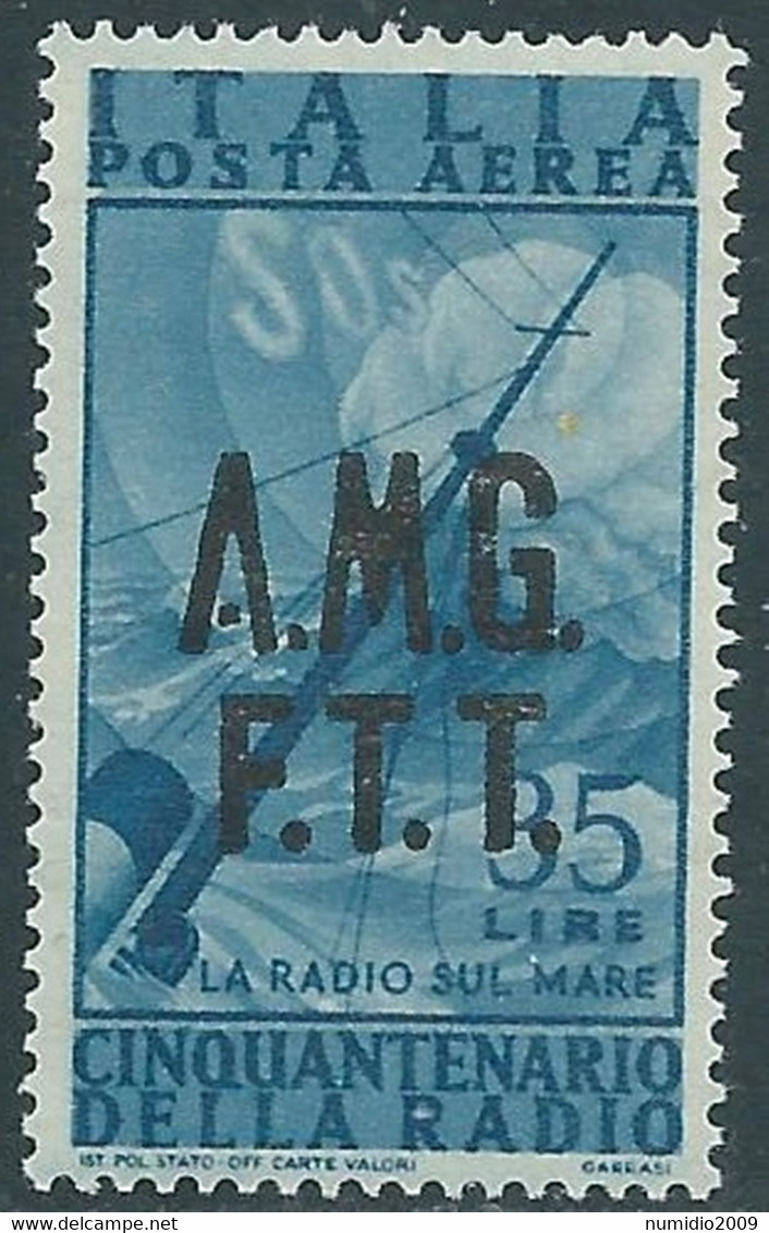 1947 TRIESTE A POSTA AEREA RADIO 35 LIRE MNH ** - RE21-10 - Posta Aerea
